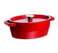 , SlowCook Cocotte Ovale rouge 33 cm en fonte