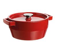 Pyrex Cocotte SlowCook ronde 28 cm en fonte rouge