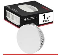 Pyrexx PX-1 Détecteur de fumée - 1 Piéce - 10 Ans Pile avec Support magnétique sans perçage et LED Clignotante, certifié Selon Q-Label, Blanc