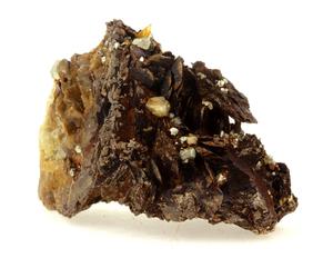 Pyrite + Siderite. 378.00 Ct. Mésage Mine, Saint-Pierre-De-Mésage, France.