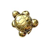 Pyrite Tortoise - Natural Carved Stone Turtle Figurine | Mini Fools Gold Wealth Decor For Desk Shelf And Car, Healing Crystal Animal Statue For Success Graduation Gift And Crystal Collection