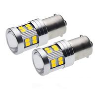 PYRJIN 1156 Ba15s Led Ampoule P21w 5W 12V-24V, Seul Contact Ampoule, Blanc Froid 6000K, Pour Feux De Recul, Drl Feux De Jours, Feux De Brouillard ArrièRe, éClairage Paysager ExtéRieur. etc. Lot de 2