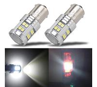 PYRJIN P21w 1156 Ba15s Ampoule LED 12v 24v Feux de recul, 6W Blanc 6000K, pour Bateau, camion, camping car, feux de jours, etc (Lot de 2)