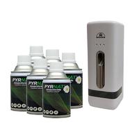 Pyrnat 6x250ml Insecticide au Pyrethre avec Diffuseur Automatique Anti-mouches, Moustiques, Punaise de Lit Très Efficace contre les insectes volants et rampants. (7)