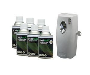 Pyrnat Insecticide 6x250ml au Pyrèthre avec Diffuseur Automatique (SBA096) Anti-mouches, Moustiques, Punaise de Lit Efficace contre les insectes volants et rampants.
