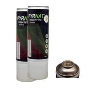 PYRNAT Insecticide Pyrèthre Aérosol 2 x 400 ml Valve à Vis - Recharges pour Diffuseur Automatique 400 ml type Basic 2 - Anti Mouches, Moustiques, Insectes Volants et Rampants