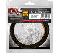 Joint Noir Pyrofeu Plat 20x1,2mm, longueur 2,5m, avec adhesif