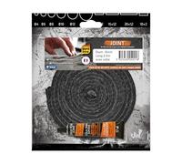 Joint Noir Pyrofeu Rond diam 6mm, longueur 2,5m, avec colle