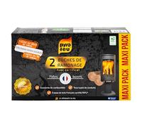 Lot de 2 bûches de ramonage Pyrofeu pour insert avec Certificat