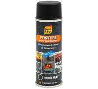 Pyro Feu - Peinture Haute Température Noire Mat - Résiste Jusqu’à 900°C - Rénovation Poêle, Insert, Plaques, Chenets, Barbecues, Fours, Pièces Mécaniques - 400ml