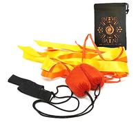 Pyro Pixies Elemental Ribbon Poi et Cascade Sac de jonglage - Ensemble de ruban d'entraînement pour débutants (feu)