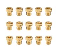 Pyroclasia 15 Pièces Gicleur Carburateur M4 pour Dellorto Multiple Taille 40-85mm (40, 44, 46, 48, 50, 52, 54, 56, 58, 60, 65, 70, 75, 80, 85) Laiton Carburateur 17.5 pour PHBN-PHVA,Scooter