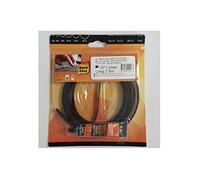 Pyrofeu Joint Plat pour Insert et Poêle Longueur 2,5m, 10x1,2mm - Excellente Étanchéité à l'Air - Résistance 500°C - Conforme aux Joints des Constructeurs - Inclus Colle Réfractaire Noire