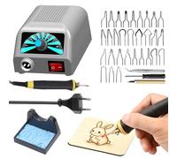 Pyrograveur Sur Bois, Kit de Pyrograveur Sur Bois, 100-800℃ Température Réglable Graveur Bois avec 30 Pointes, Pirogravure pour Adulte Bois, Kit de Pyrogravure Bois pour Bois Cuir et Liège DIY