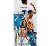 PyrrlicToy Football Stars Serviette de Plage,Serviette de Plage Ronal-do,Serviettes de Plage Homme et Femme,Serviettes de Bain Microfibre,Cadeau pour Fans,70x140CM