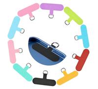 PYRUVAE 10 Pièces Patch pour Lanière Téléphone, 10 couleurs Pads pour Coque de Smartphone, Support Universel pour Housse & Bracelet Main Libre, Phone Tether Tab