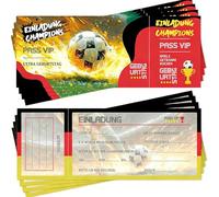 PYRUVAE 12 Pièces cartes d'invitation de football pour anniversaire d'enfant garçon et fille - Les cartes de football sont l'invitation de football pour garçons et filles - Pour anniversaire, jeu de