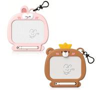 PYRUVAE 2 Pièces Mini Tableau À Peindre Avec Stylo Et Porte-Clés Cadeau Utile Pour Enfants Remplissage De Fête Et Anniversaire (Ours + Lapin)