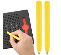 PYRUVAE 2 Pièces Remplacement de stylos magnétiques, stylo anti-stress magnétique, stylo à dessin magnétique, jouet magnétique pour bloc de dessin magnétique (jaune)