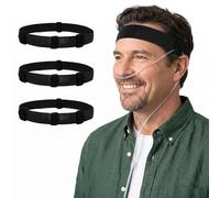 PYRUVAE 3 Pièces Serre-tête pour Canule Nasale à Oxygène avec 12 Sangles de Fixation, Support Réglable pour Tuyau d'Oxygène, Protège-oreilles Confortable pour Concentrateur d'Oxygène et CPAP (Noir)