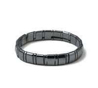 PYRUVAE Bracelet en Pierre HéMatite - MinéRal Noir pour un Usages Quotidien éLéGant et Confiants Intense Naturelle Homme，un Accessoire le Poignet, Stylé Polyvalent
