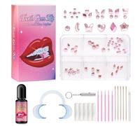 PYRUVAE Kit Strass Dentaire, Strass Dentaire, Tooth Gem Kit, Bijoux Dentaire, Ornements Dents, Grillz, Strass, Dents Accessoires, Für Fêtes Cosplay Maquillage