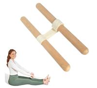 PYRUVAE Sangle Yoga pour Stretching à Hauteur Variée Etirement en Bois de Hêtre pour Sport Maison du Yoga Détend le Muscle Étirer L'épaule le Dos Cou et Jambe Outil de Relaxation par Pilates