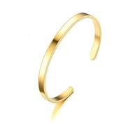 PYRWSM Bracelet pour homme en acier inoxydable 4 mm Ouverture Cadeau pour Mam Pulsera Hombre Pulseira Masculina Aço, Pierre