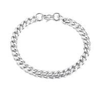 PYRWSM Collier à chaîne cubaine de 3/5/7/9 mm d'épaisseur pour homme et femme, collier à maillons simples, chaîne unisexe étanche en acier inoxydable, Pierre