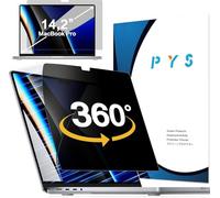 PYS Filtre de Confidentialité pour Macbook Pro 14 Pouces (2021-2024, M1, M2, M3, M4) - Filtre Anti-Espion 360°, Protecteur Antireflet Mat, Film Résistant Aux Rayures