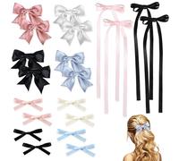 PYSEOSISE Barrettes à Cheveux Nœud, 20 Pièces Noeud Cheveux Femme, Élégantes Pinces à Cheveux avec Nœud Mini Barrettes à Nœuds pour Femme