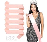 PYSEOSISE Écharpes Vierges, 12 Pièces Écharpe Rose Gold, Écharpes en Satin Vierges DIY Plain Satin Sash Écharpes de Fête avec Épingle pour EVJF Anniversaire Mariage Bridal Shower