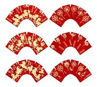 PYSEOSISE Enveloppes Rouges Chinoises, 36 Pièces Chinoises Hong Bao, 9x17 cm Eenveloppes Rouges pour le Nouvel An Chinois pour Cadeaux en Espèces Mariage et Nouvel An Lunaire Chinois