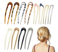 PYSEOSISE Épingles à Cheveux en Forme de U, 12 Pièces Épingles à Cheveux Françaises, Vintage Pinces à Cheveux Élégantes French Pin Pince a Chignon Accessoires de Coiffure pour Femme