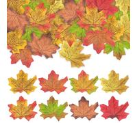 PYSEOSISE Feuilles d'Érable Artificielles, 400 Pièces Feuilles d'automne Artificielles, Décoration d'automne Feuille d'Érable d'automne pour Mariages Fête de La Moisson Fêtes