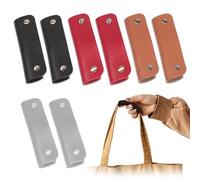 PYSEOSISE Housse de Poignée de Sac à Main en Cuir, 8 Pièces Poignées de Sac À Main, Protection de Poignée de Selle Poignée en Cuir Wrap Cover pour Sacs À Provisions et Valises