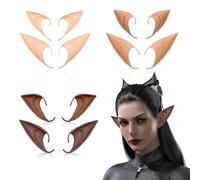 PYSEOSISE Oreille Elfe, 6 Paires Oreilles D'Elfe Adultes, Elfe Oreille Elf Ear Oreilles De Fée pour Cosplay Elfique Halloween Carnaval Fêtes Décorations Accessoires