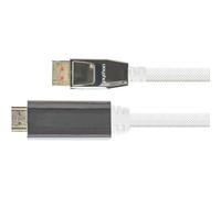 PYT M0224 - DP 1.4 auf HDMI 2.0 A Stecker, Nylon, 4K@60Hz, 5 m, weiß - Digital/Display/Video (GC-M0224)