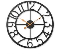 Pytha Sight Horloge Murale Moderne 40 cm Métal Noir, Chiffres Arabes
