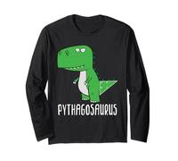 Pythagore T-Rex Dinosaure Math Techer Théorème Manche Longue