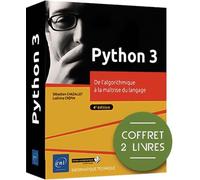 Python 3 - Coffret de 2 livres : De l'algorithmique à la maîtrise du langage (4e édition)