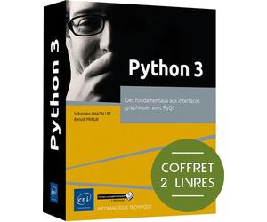 Python 3 - Coffret de 2 livres : Des fondamentaux aux interfaces graphiques avec PyQt - Benoît Prieur - Eni Editions - Coffret - Manuel