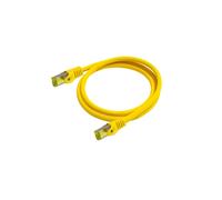 Python 8070PY-003Y Câble Réseau Cat7 SF/UTP RJ-45 Mâle/Mâle 0.25m Jaune, Contacts Or, LSZH, 100GbE, 500 MHz, AWG26
