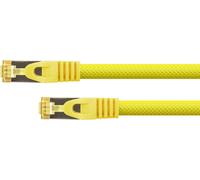Python 8070PY-015Y Python Patchkabel m. Cat.7 Rohkabel Nylongefl. gelb 1,5m