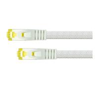Python Series Ethernet LAN câble Patch avec becs d'encliquetage Protection RNS et Nylon tressé Cat. 7 - Câble 3 m Weiß