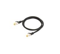 Python 8070PY-300S Câble Réseau 30m Cat7 SF/UTP (S-FTP) RJ-45 Plaqué Or, Conducteur Cuivre, Manteau LSZH, 500MHz, AWG26, Noir