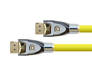 Python Câble de raccordement DisplayPort 1.2 Series Premium - 4K2K / UHD - Triple Blindage - Connecteurs entièrement en métal - Connecteurs plaqués Or + Protection de Verrouillage - Conducteur en