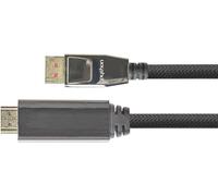Python Câble DisplayPort 1.4 vers HDMI 2.0 Nylong. noir 2m