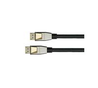 Python Câble DisplayPort 2.0 DP20-PY005, 0.5m, Connecteurs Mâle/Mâle Or, 7680x4320, DSC 1.2a, HDCP 2.3, AWG 28/1, 54 Gbit/s, Noir