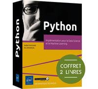 Python - Coffret de 2 livres : Implémentation pour la Data Science et le Machine Learning - Khichane Madjid - Eni Editions - Coffret - Manuel